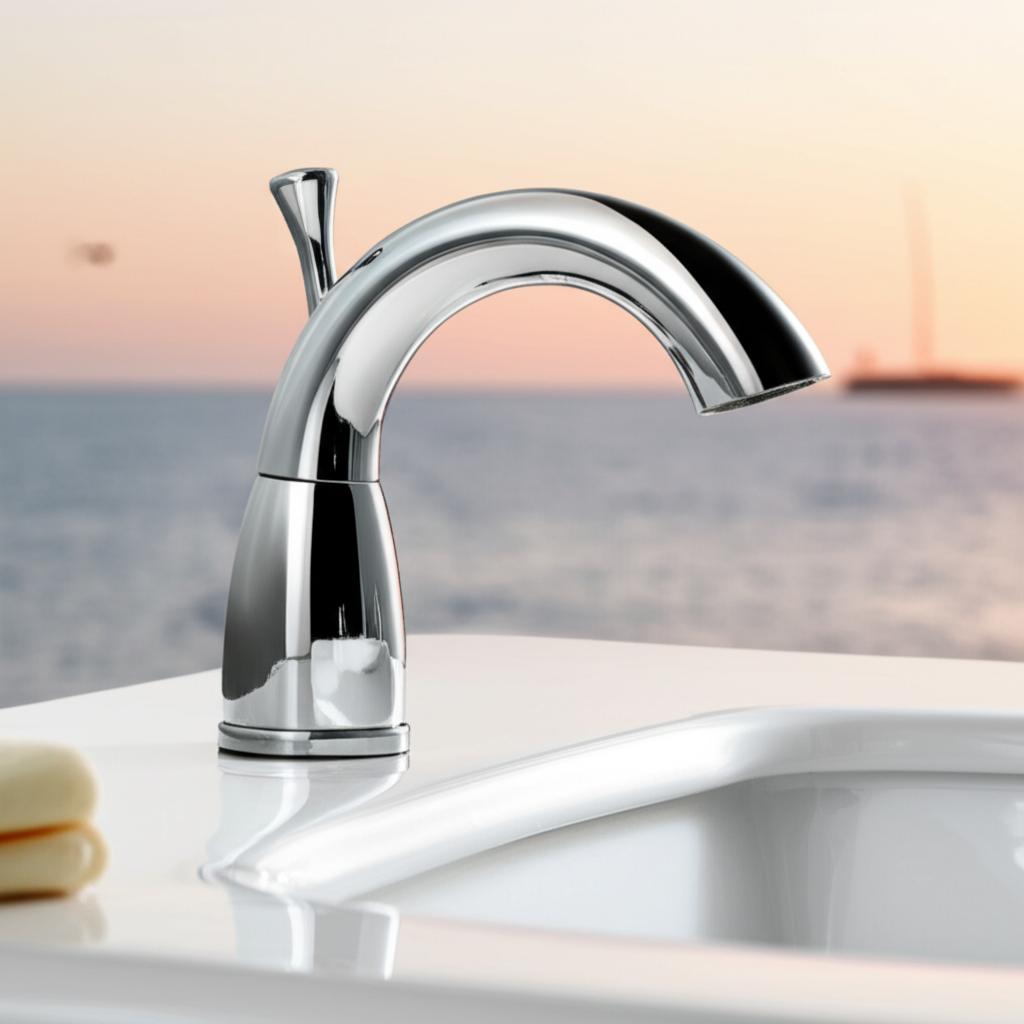 Bateria umywalkowa chrom z korkiem automatycznym